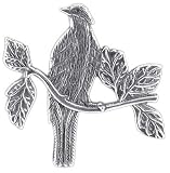 Sterling Silver Polish Finish Bird on Tree 1.2