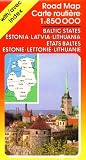 Baltic States Road Map: Estonia, Latvia, Lithuania 1:850,000 (Ravenstein International Maps)