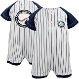 MLB Majestic Seattle Mariners Newborn Pinstripe Creeper - White (3-6 Months)