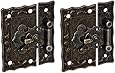 2 Pcs Antique Style Hardware Bronze Tone Metal Rectangle Latch 42mm x 51mm