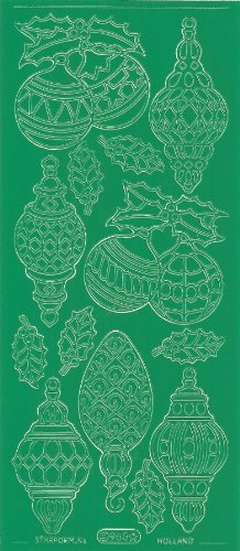 Sticker Weihnachtskugeln grün