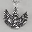 Egyptian Goddess Isis in Sterling Silver Pendant
