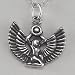 Egyptian Goddess Isis in Sterling Silver Pendant