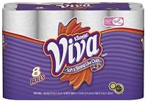 Kleenex Viva Towels, Regular Roll, Case Pack, Four 8 Roll Packs (32 Rolls) [Amazon Frustration-Free Packaging]