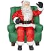5' Animated Airblown Realistic Sitting Santa