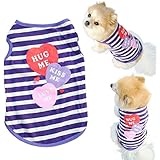 Mosunx(TM) Fashion Pet Puppy Summer Shirt Small Dog Cat Pet Clothes Stripe Vest T Shirt (XS)