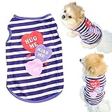 Mosunx(TM) Fashion Pet Puppy Summer Shirt Small Dog Cat Pet Clothes Stripe Vest T Shirt (S)
