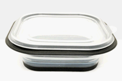 FoldTuk Black 4 Cup Square Bakeware and Storage Container