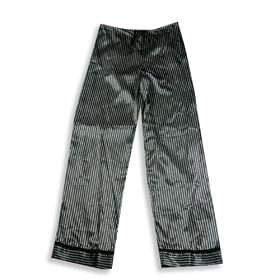 Buy Cinema Etoile - Ladies Satin Pajama Pant, Black, Silver by BargainChildrensClothing Sleepwear
