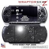 Stardust Black WraptorSkinz Skin and Screen Protector Kit fits Sony PSP 3000
