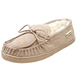 BEARPAW Women's Moc Shearling Moccasin,Sand,7 M US