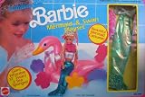 Bathtime Fun BARBIE Mermaid & Swan Playset w Mermaid Costume (1990 Arco Toys, Mattel)