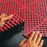 Red Dri-Dek Vinyl Interlocking Drainage Floor Tile 2 x 2 Corner Piece - 9 /16 Thick