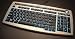 English & kazakh Firefly Backlight Illuminated USB Keyboard - Silver / Black