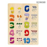 Wooden Jigsaw Puzzle Kids colorful numeral Learning Kit