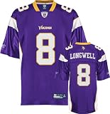 Ryan Longwell Jersey: Reebok Purple Replica #8 Minnesota Vikings Jersey - X-Large