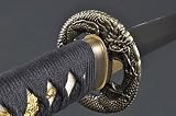 Fully Handmade Clay Tempered Damascus Dragon Samurai Katana Sword #648