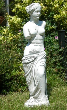 Figur Venus von Milo antik grau aus frostsicherem Beton