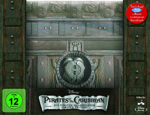 Pirates of the Caribbean – Die Piraten-Quadrologie (Limitierte Collector’s Edition Schatztruhe inkl. Soundtrack)  [Blu-ray]