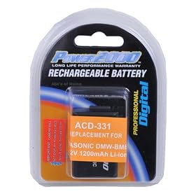 Power2000 ACD-331 Extended Life Time Rechargeable Battery for DMC-FZ40 FZ100 Cameras