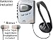 Sony Walkman Digital Tuning Slim Compact Portable Lightweight AM/FM Mega Bass Stereo Radio (Black) with Tape Cassette Player, Weather Band, 33 Station Preset Memory, DX Switch for Exceptional Reception, Protective Carry Case with Convenient Belt Clip & Over the Head Stereo Headphones - Batteries Included + Bonus DB Tech Secure-Fit Super Bass Metallic Earbud Earphones (Silver)