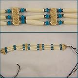 Pranax - The Sacred Symbol Om - Turquoise and Ivory Choker