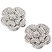 ELEGANTPARK Fashion Shoe Clips for Pumps Pearl Rhinestone Flower Crystal Party Wedding Shoe Accessories Clips