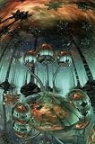 Liquid Mushrooms (Trippy) Art Poster Print - 24x36 Poster Print, 24x36