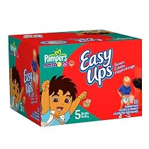 Pampers Easy Ups Trainers for Boys, Size 5 (30-40 Lbs), Value Pack, 80 Training Pants