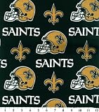 Cotton NFL New Orleans Saints Football Cotton Fabric Print By the Yard