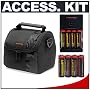 Accessory Kit for Canon Powershot Digital Cameras (S2 IS, S3 IS, S5 IS, SX100 IS) with Digital Camera Case + (4) 2700mAh AA NiMH Batteries & 110/220V Rapid Charger + Additional (4) 2700mAh AA NiMH Rechargeable Batteries