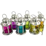 Coloured Moroccan Tealight Lantern, Orange