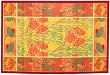 Laser Printed Split Bamboo Floral 3' x 5' Veranda Rug