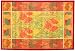 Laser Printed Split Bamboo Floral Placemat 18" x 12" Set /