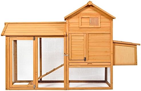 80"L x 27.6"W x 52.4"H Deluxe Wooden Chicken Coop Hen House Poultry Cage Hutch