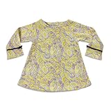 SnoPea - Newborn and Infant Girls Paisley Long Sleeve Dress, Purple, Yellow (Size 18Months)