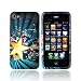 For Apple Iphone 4 Hard Case Plastic Yellow Star Blue