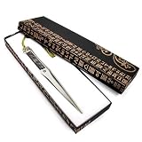 Stainless paper knife, letter opener, handmade gift with mother of pearl