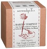 SerendipiTea Bard's Tempest, Organic Ceylon & China Black Tea Blend, 4-Ounce Boxes (Pack of 2)
