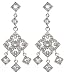 Sterling Silver Earrings W/ White CZ Diamond Drop