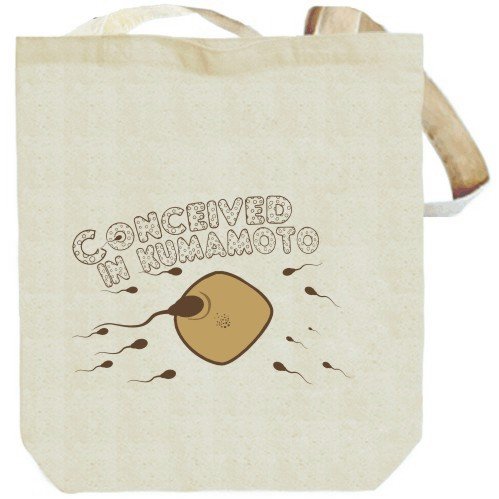 Conceived in Kumamoto Beige Canvas Tote Bag Unisex @ Site-athletics.com