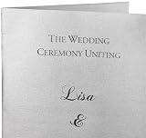 DIY Wedding Program Kit - Metallic Silver (50 Pack)