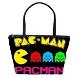 Classic Shoulder Handbag (Purse) of Vintage Pacman Graphic (Pac Man)