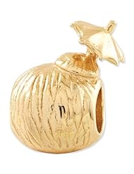 Reflection Beads Silver Gold Plated Coconut Drink Food Bead