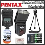 Flash Kit For Pentax Digital SLR Cameras. Includes Vivitar DF-293 TTL LCD B ....