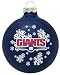 NEW YORK GIANTS (2 5/8" In Diameter) Glass Logo CHRISTMAS ORNAMENT (Snowflake Design)