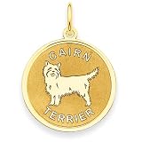 14k Cairn Terrier Disc Charm