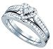 Beautiful Heart Shaped 2pc. Diamond Bridal Set " Size 7 " ** FREE SHIPPING **