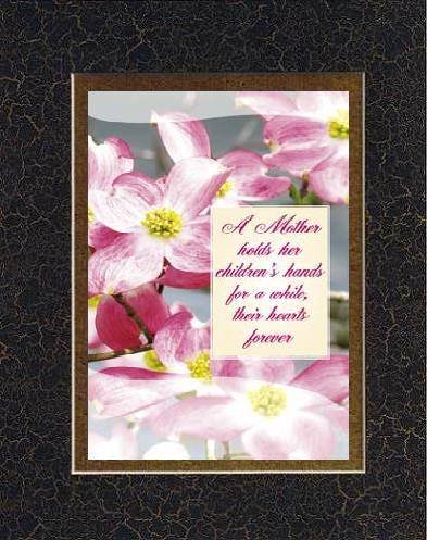 Beautiful and Inspiring 8 x 10 Inches Frame able Mother's Day Floral Note Card (A Mother Holds her Children's hands for a while, their Hearts Forever) on Double Beveled Matting (Brown Crackle) Beautiful and Inspiring 8 x 10 Inches Frame able Mother's Day Floral Note Card (A Mother Holds her Children's hands for a while, their Hearts Forever) on Double Beveled Matting (Brown Crackle)