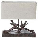 Bird Resin Lamp with Rectangular Shade